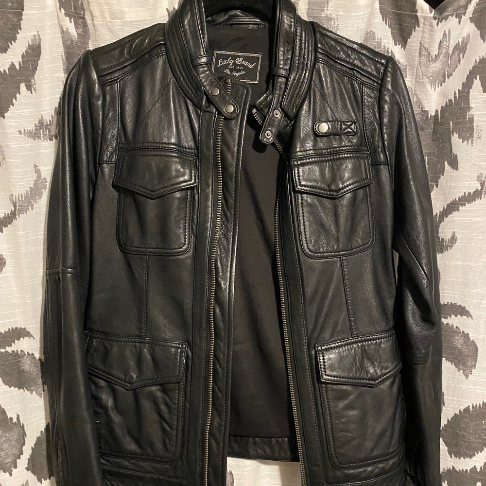Lucky Brand Lamb Skin Leather Jacket
